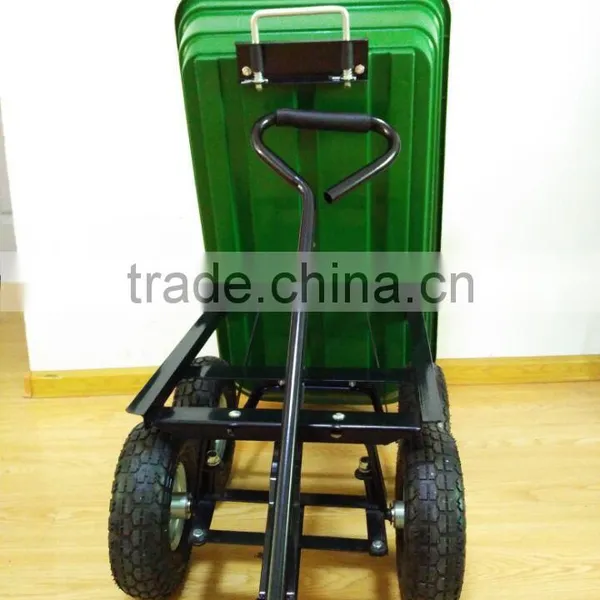 Garden Poly Dump Cart Wagon Wheelbarrow Yard Barrow photo-3