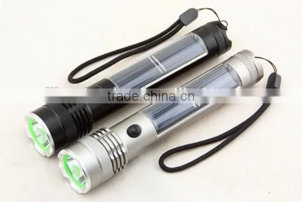 China Manufacture Aluminium Alloy Body Usb Phone Charger Solar Torch photo-6