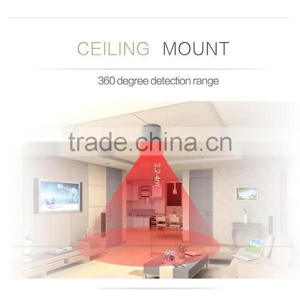 King Pigeon Wireless Ceiling PIR Motion Sensor TOP MOUTAIN PIR MOTION SENSOR,WIRELESS ALARM ACCESSORIES photo-4