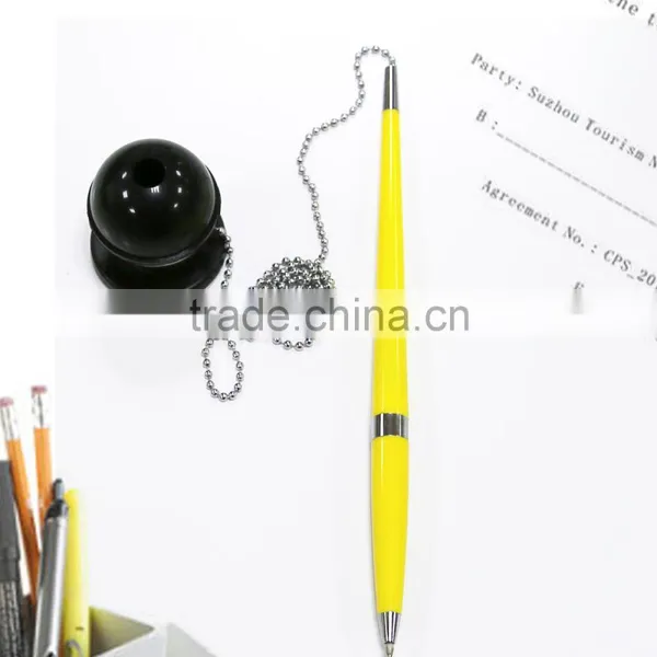 Wholesale Promotion Table Pen,plastic Desk Pen With Chain photo-3