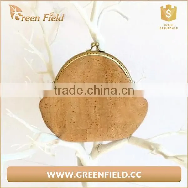 Vegan Leather Cork Coin Purse Keychain Coins Wallet photo-2