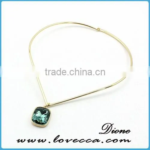 Elegant Statement Cheap Synthetic Gemstone Necklace photo-3