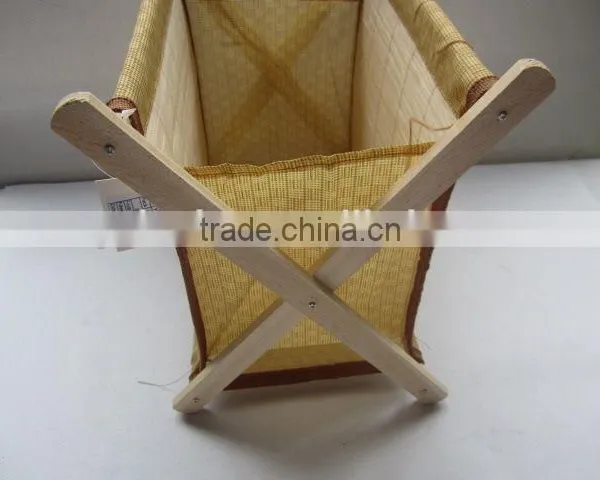 Foldable Non-woven With Wooden Holder Storage Box photo-2
