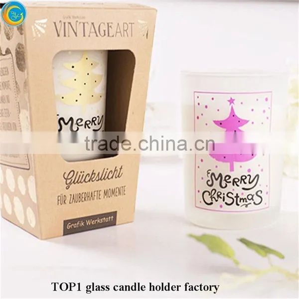 Rattan Candle Holders Frosted Glass Candle Container for Christmas photo-5