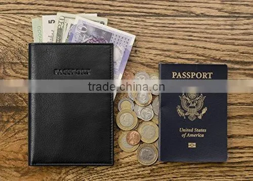 Anti Thief New Arrival Logo Custom Faux Leather Cheap Passport Holder photo-3