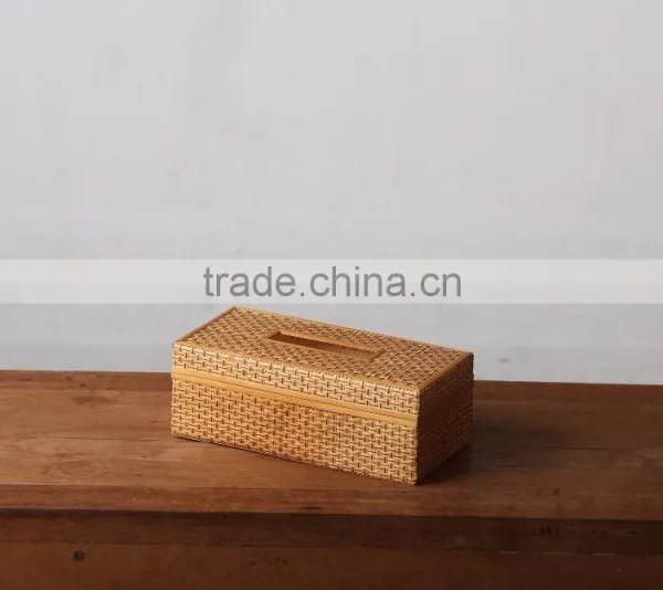 Wicker Bamboo Tissue Box / Best Selling Table Decorartion photo-2