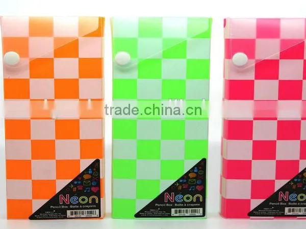 Sliding Drawer PP Pencil Box With Button , PP Pencil Box , Fashion Stationary Pencil Cases photo-2