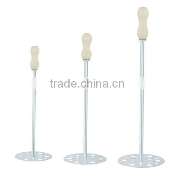 PROFESSIONAL HAND PAINT MIXER WOODEN HANDLE WITH CHROME PLATING PAINT MIXER FOR GERMANY MARKET photo-4