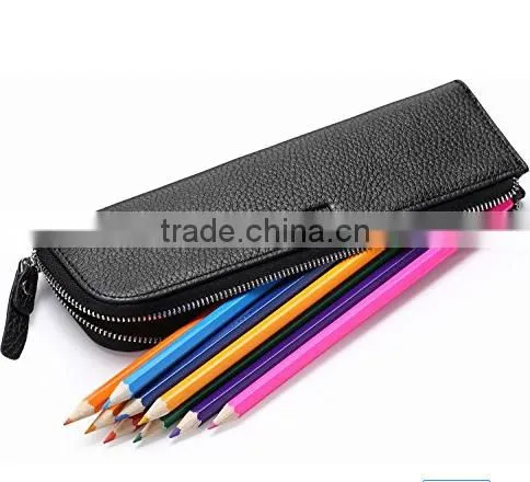 Best Sell Low Price Custom Logo Leather Pen Pouch Pencil Case for Teenagers photo-4
