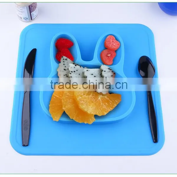 2017 Hot Selling Top Quality 100% Pure Food Grade Silicone Baby Placemat Suction Table For Kids photo-6