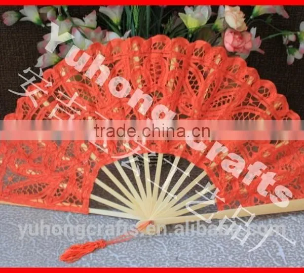 Promotional Chinese Bamboo Lace Foldable Fan