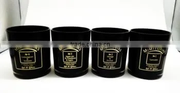 Apple Aroma Luxury Classic Black Soy Wax Scented Candle in Glass Jar photo-2