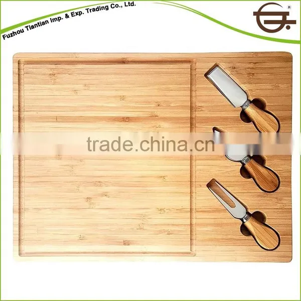 The Malvern 2-in-1 Kitchen Knife Bamboo Cutting Cheese Board Set photo-2