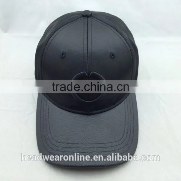 Custom Fashion Leather Baseball Cap With 3d Embroidery photo-2