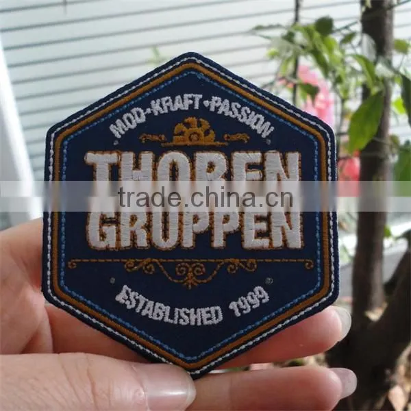 2016 China High Quality Custom Cheap Woven Patch With Iron on Backing photo-3