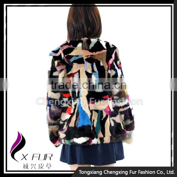 CX-G-A-36 Mink Patchwork Fur Clothing Fashion 2016 photo-5