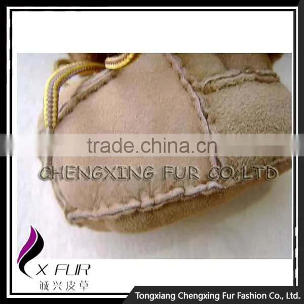 CX-SHOES-02 Genuine Sheared Sheep Leather Infant Shoes photo-5