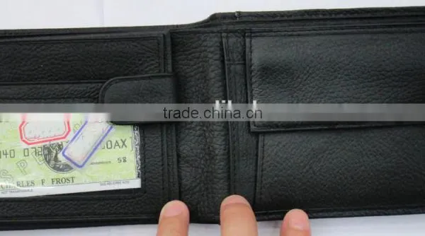 Fashion Black Napa Genuine Leather Purse Money for Men photo-4