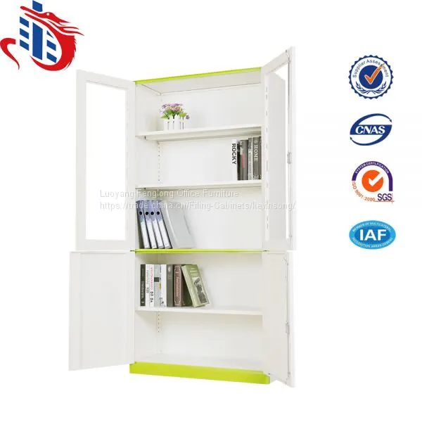 Office Display Cupboard Designs Metal Storage Cabinets With Glass Door photo-2