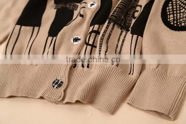 Kids Sweater Lovely Cats Designs for Baby Girls Knitwear Cardigan photo-5