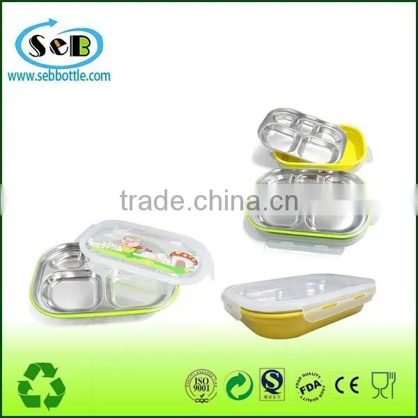 Hot Selling New Stainless Steel Children Lunch Box With Divide photo-2