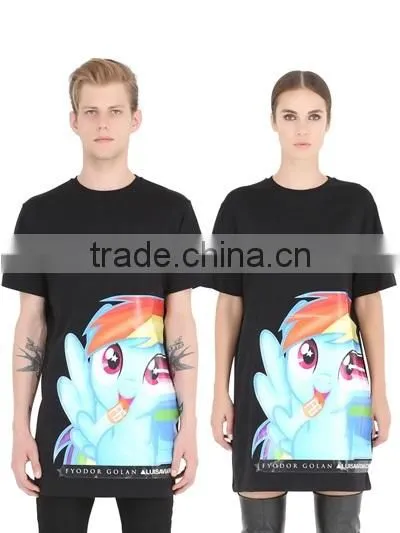 Custom Unisex Rubber Printed Black T-Shirts,100 Cotton O Neck T-Shirts for Men and Women photo-2