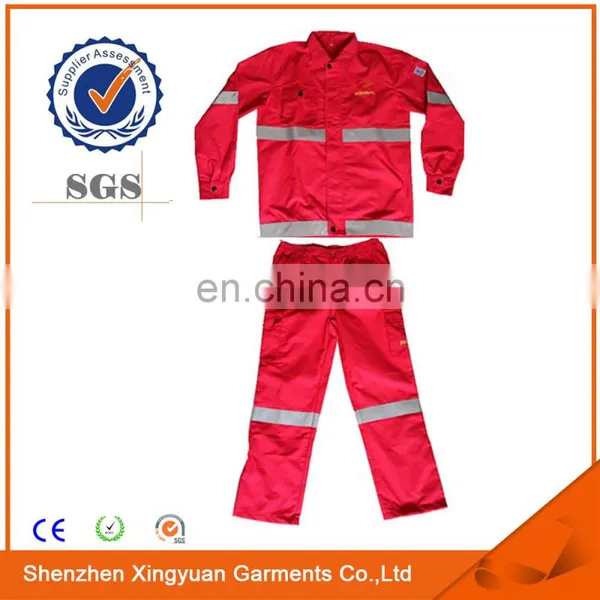 100&cotton Safety Work Suit With Work Uniform for Mechanic Engineering