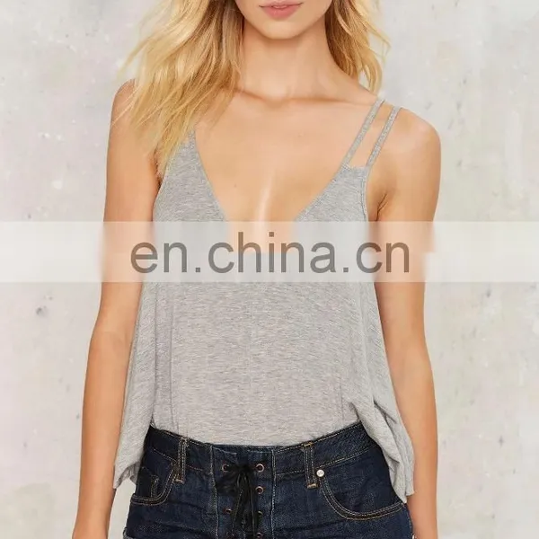 2017 Latest Fashion Top Design Straps Details Tank Top Women photo-2