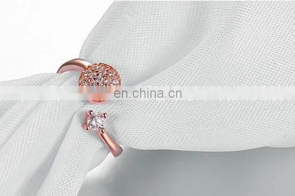 Rose Gold Plated Brass Crystal CZ Stone Ring for Women , Best Wedding Gift,Love Ring photo-2