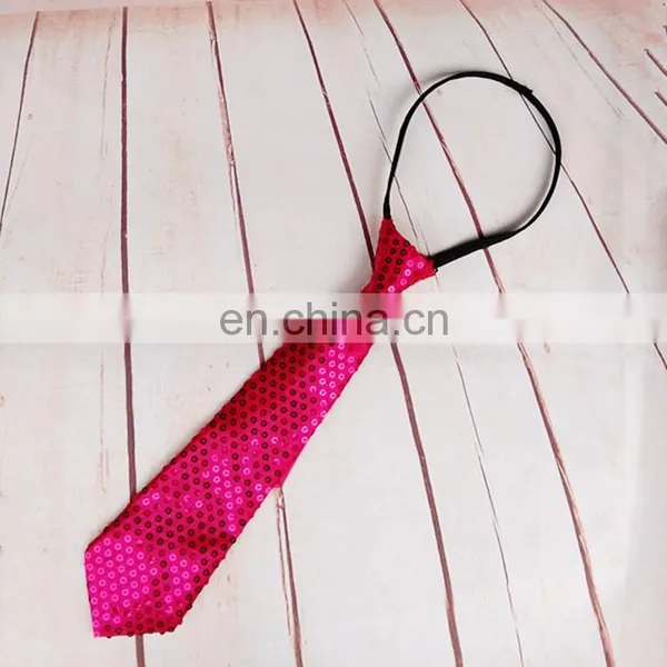 Flashing Sequin Silk Funky Skinny Ties photo-3