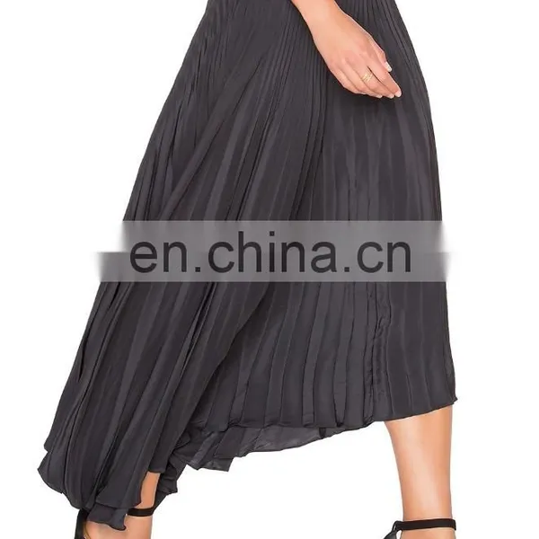 Hot Sale Pleated Flare Women Skirt photo-3