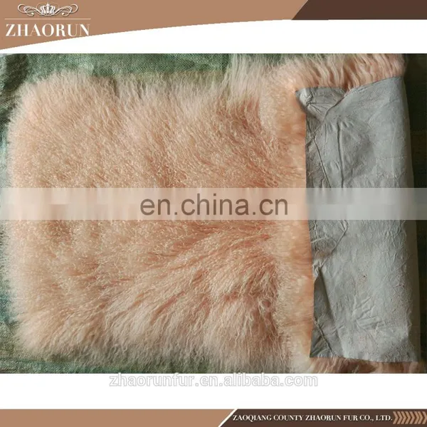 High Quality Long Hair Mongolian Lamb Fur Plate Real Tibet Lamb Fur Plate for Garment photo-6
