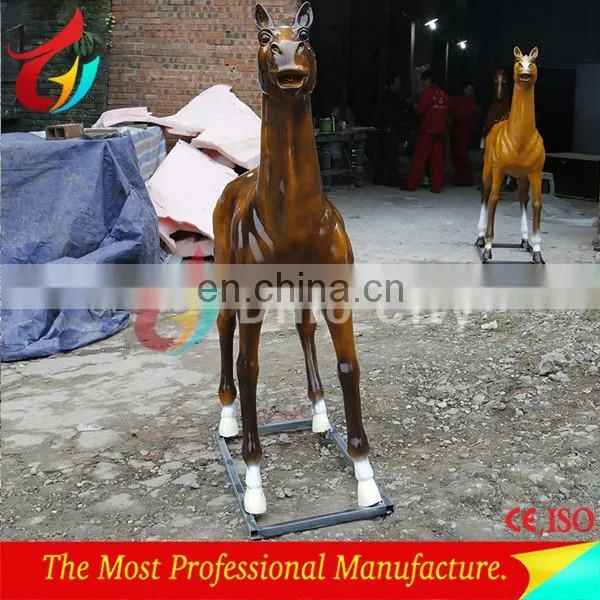 High Emulational Fiberglass Real Size Horse photo-4