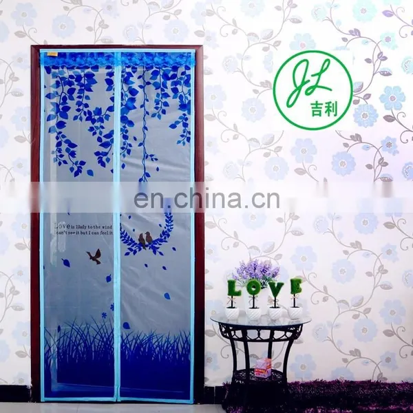 OEM&ODM Printing Magnetic Screen Door With Top Lace photo-5