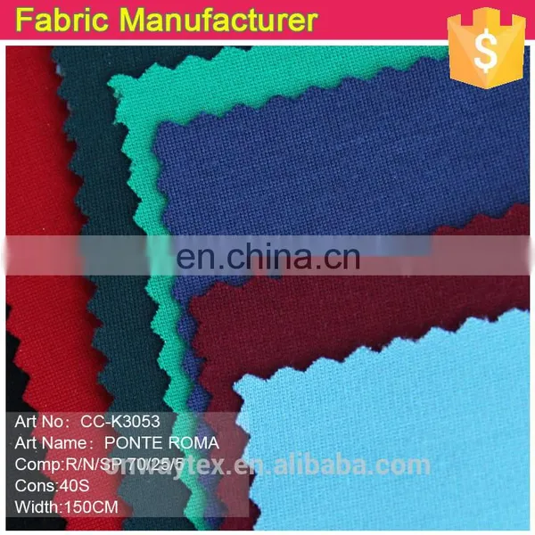 CC-0035 2014 New Styles Cotton and Spandex CTN/SP 95/5 Ponte Roma Knitted Fabric for Garments photo-6