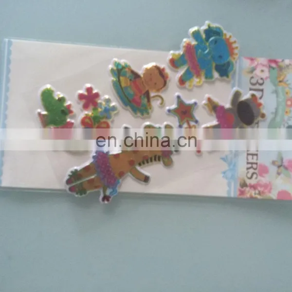 Hot Deocrative Promotional Colorful Custom Make Glitter 3D Sticker photo-4