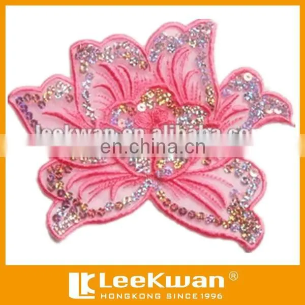 High-quality Custom Flower Shapesequin Applique Patch /embroidery Applique Fabric Sew on Clothing Patch photo-4