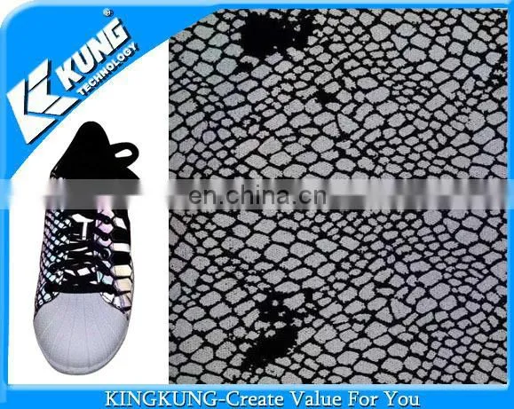Best Price Abrasion-resistant Imitation Reflect Light Microfiber Shoes Leather