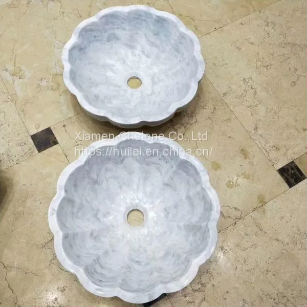 Carrara White Marble Sinks,China White Marble Bathroom Basins