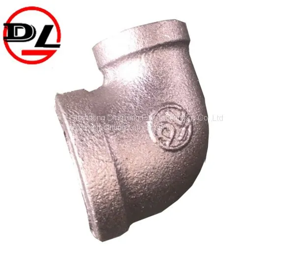 Black Malleable Iron Pipe Fittings 90 Degree Reducing Elbow