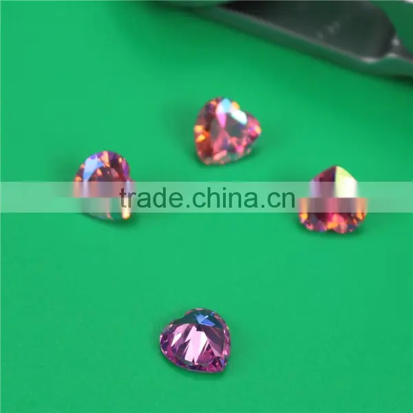 Best Quality Incomparable Beautiful 8mm Round Rose ab Zircon Diamond Stone photo-2