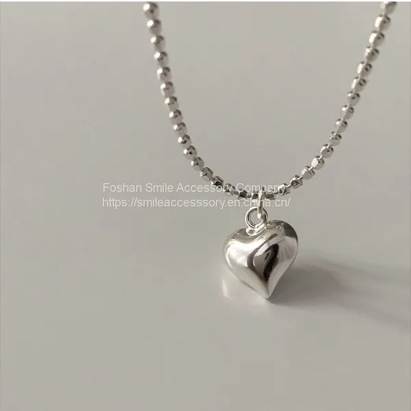 Sterling silver heart necklace