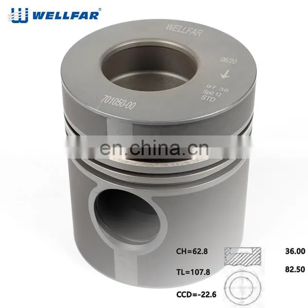 Wellfar Engine Liner Kit Cylinder Piston For Mercedes Benz Om 366 photo-2