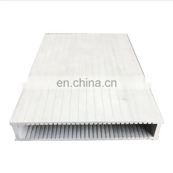 Long Folded Fin Heat Sink Plates Aluminum Extruded Stock Size Extruded Aluminum Blade photo-4