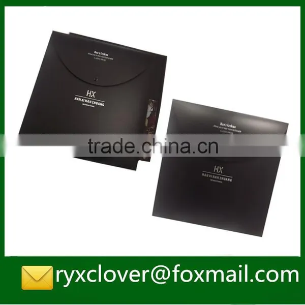 A4 PP Plastic Button Envelope File Bag With Custom Logo Printing photo-3