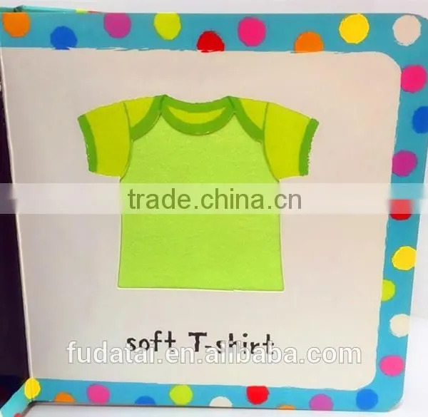 FDT Customized Special and Cheap Baby Touch and Feel Board Book Printing With Cloth photo-3