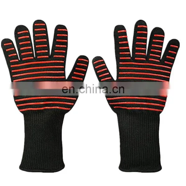 Luvas de cozinha em silicone resistentes ao calor para churrasco ao ar livre, forno de micro-ondas e uso doméstico photo-3
