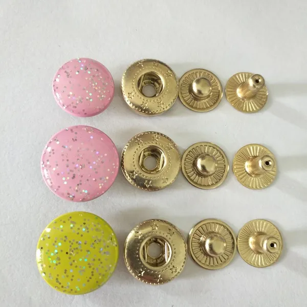 Difei Button Snap Buttons With With Glitter Effect 484#17mm for Jackets