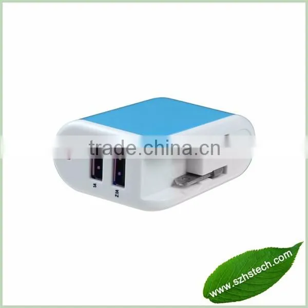 15.5W/2.1A Dual USB Wall Charger Adapter With Foldable Plug and Smart Charging Chip for Samsung Mobile Phone photo-6