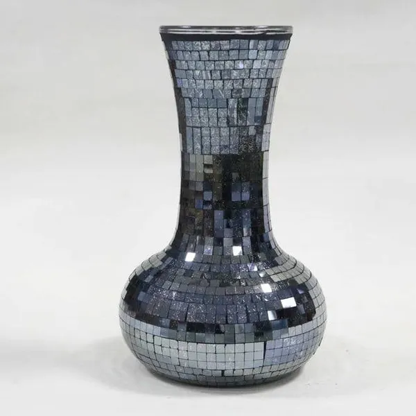 Bud Vase Table Vase Glass Vase Colorful Unique Vase Home Decoration Flower Vase Gift Set Flower Pot Mosaic Glass Vase Glass Jar Glass Pot photo-5